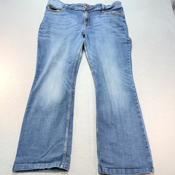 Wrangler Dream of the West 777 Cut Jeans Womens Blue Denim Bootcut Pants - Picture 1 of 11